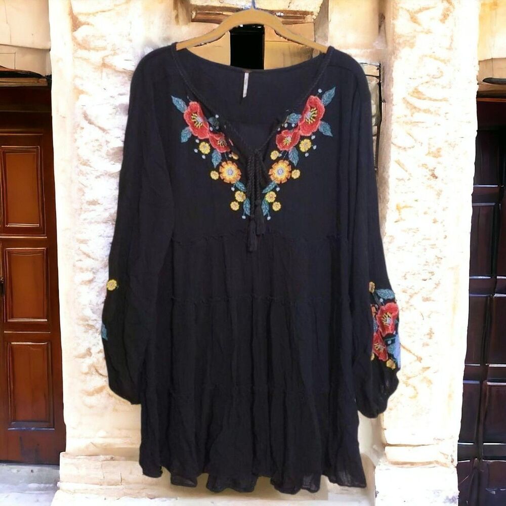 Free People Boho Prairie Coastal Cowgirl I've Got A Spell On You Tunic Dress - Picture 4 of 8